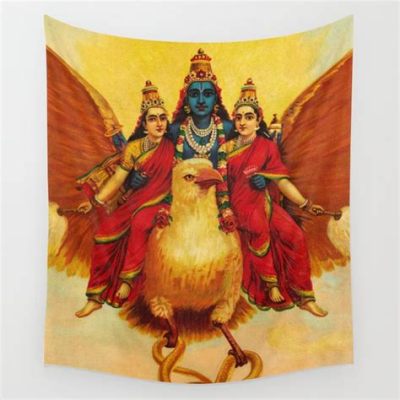 Garuda-Vahana! A Striking Tapestry Weaving Myth and Majesty into Exquisite Detail