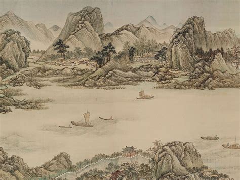 Ten Thousand Li along the Yangtze River  Depicts Scenic Landscapes and Illustrates a Scholarly Pursuit!